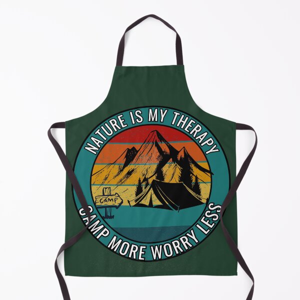 Item preview, Nature Is My Therapy Camp More Worry Less Vintage Camping Badge Outdoor Nature Lover Design designed and sold by Negisandeep studio.