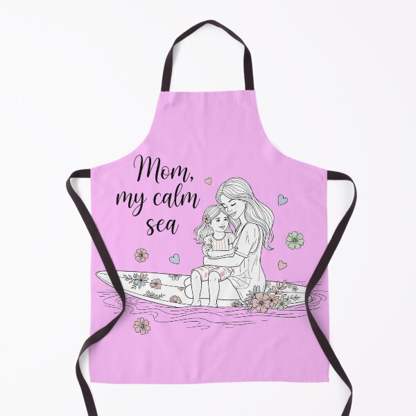 Item preview, Mom, My Calm Sea – Mother and Daughter Sitting on Surfboard designed and sold by Sea Gem.