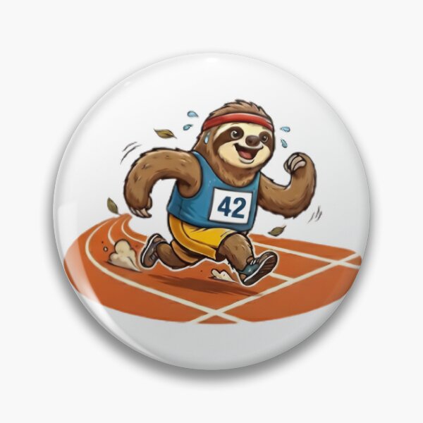 Item preview, Slow But Steady - Funny Running Sloth Marathon Runner designed and sold by WalterAdd.