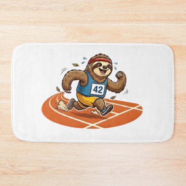 Item preview, Slow But Steady - Funny Running Sloth Marathon Runner designed and sold by WalterAdd.
