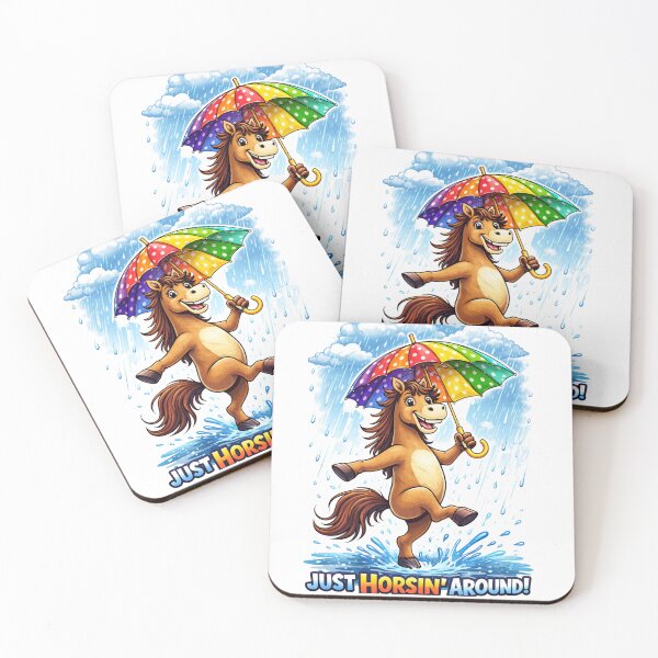 Item preview, Just Horsin Around Funny Dancing Horse Rain Design designed and sold by inkstablestudio.