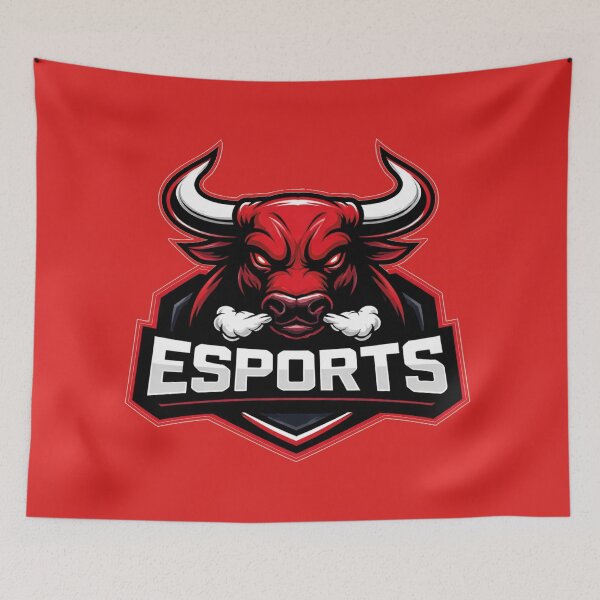Item preview, Angry Bull Esports Mascot Logo – Fierce Gaming Team Emblem designed and sold by MerlinWear.