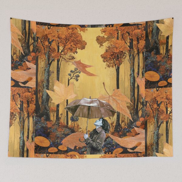 Item preview, Melancholic girl in autumn forest designed and sold by Szpaku desart .