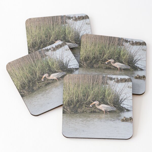 Item preview, Heron Catching Fish in Wetlands designed and sold by Cynthia48.