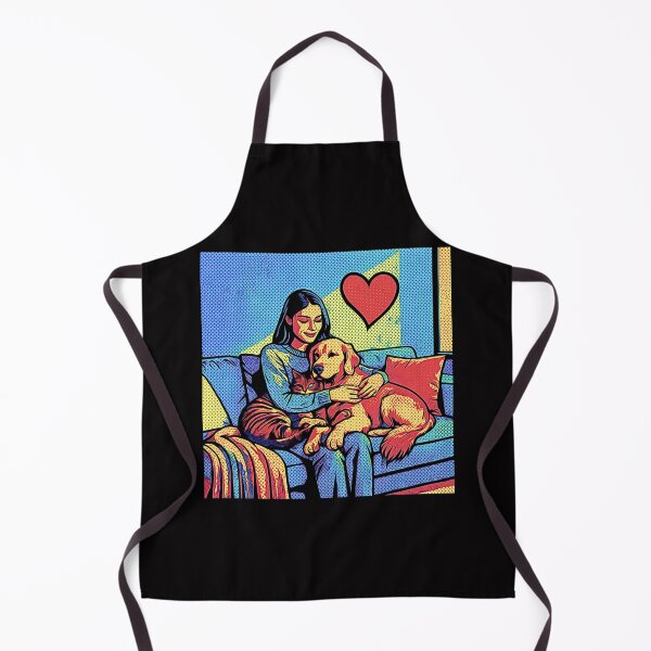 Item preview, Quiet Embrace – Woman, Golden Retriever & Cat in Minimalist Serenity #6 designed and sold by Helios Be. Lavsh.