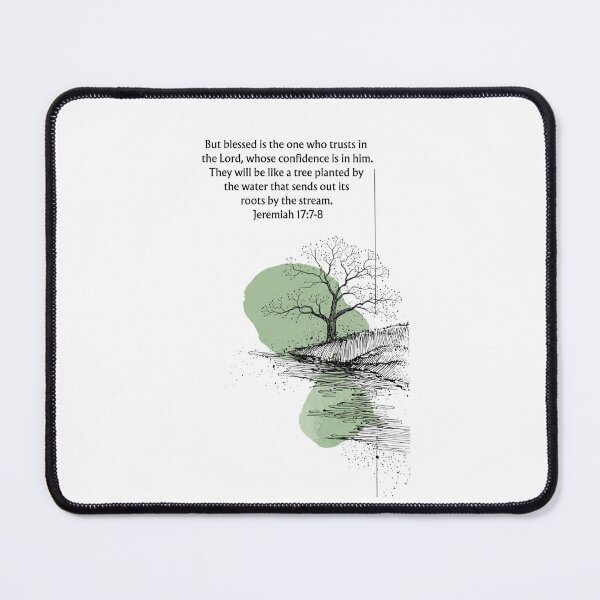 Item preview, Jeremiah 17:7–8 Bible Verse | Trust in the Lord Scripture | Tree Planted by Water | Christian Minimalist Faith Art designed and sold by QuietBibleLines.