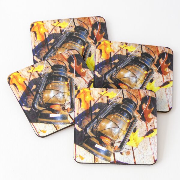 Item preview, Vintage Lantern with Autumn Leaves designed and sold by Stacey's unpromised.