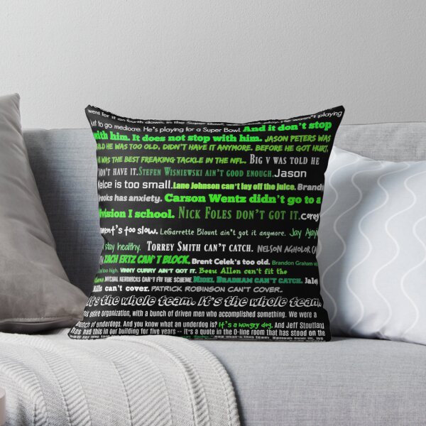 Eagles Jason Kelce Speech Throw Pillow