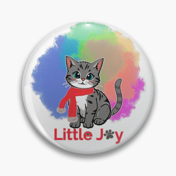 Item preview, Little Joy Watercolor Tabby Cat with Red Scarf designed and sold by Madhav Creations Studio.