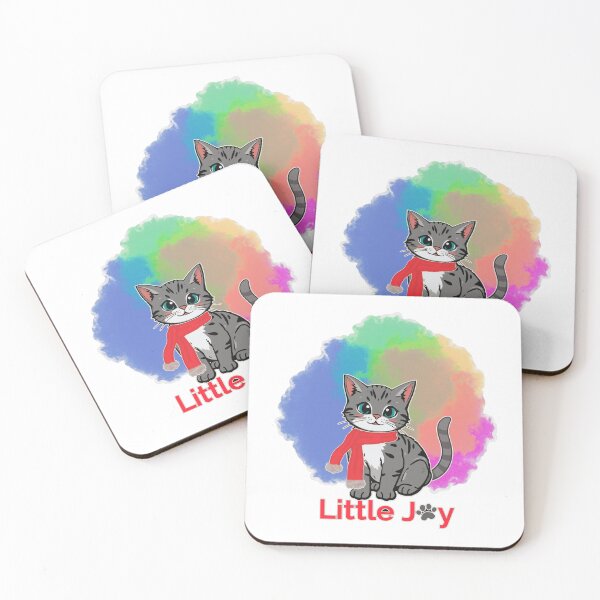 Item preview, Little Joy Watercolor Tabby Cat with Red Scarf designed and sold by Madhav Creations Studio.