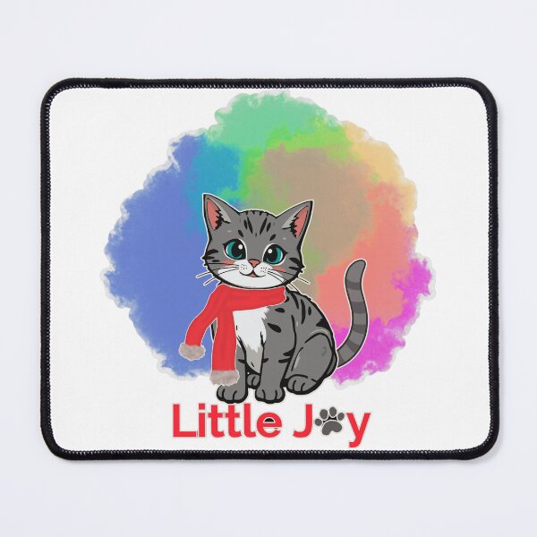 Item preview, Little Joy Watercolor Tabby Cat with Red Scarf designed and sold by Madhav Creations Studio.