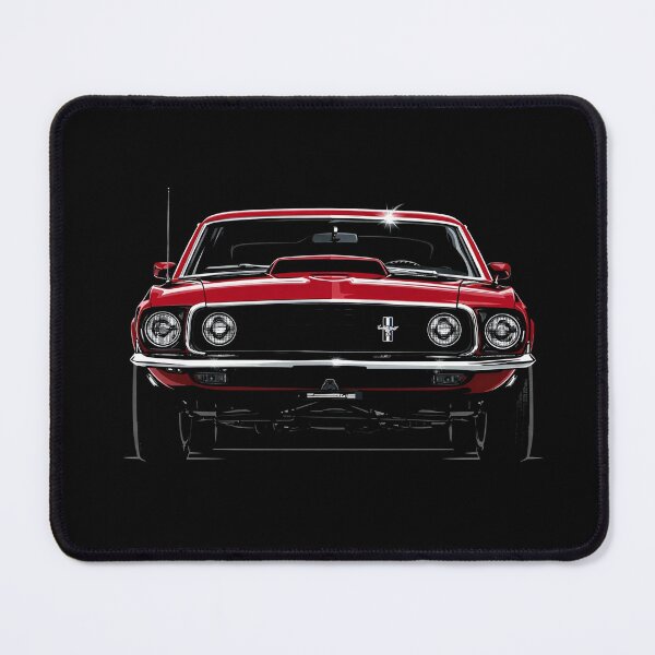 Item preview, 1969 Ford Mustang Front View – Classic Red Muscle Car Illustration designed and sold by Stinky Lincy's Apparel Company.