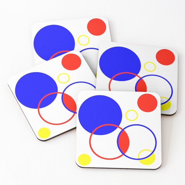 Item preview, Simple Cirlces Red Yellow Blue designed and sold by artistfourteen.