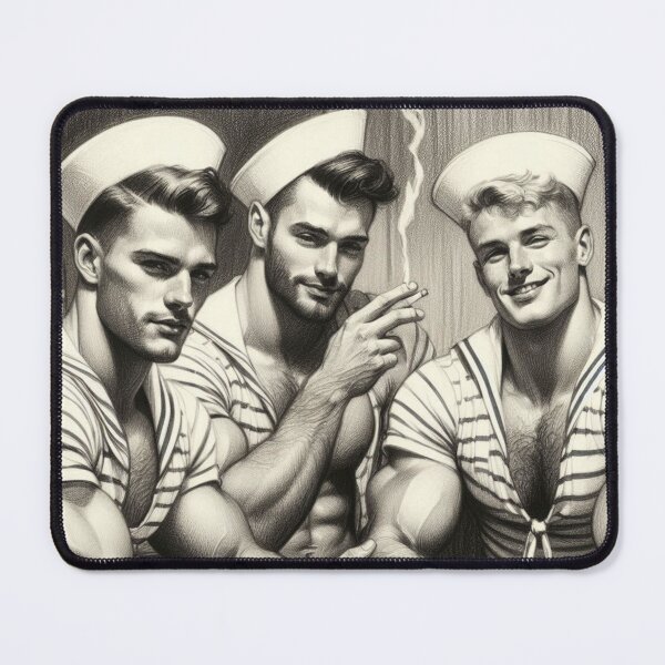 Item preview, 1940s Vintage Sailors "Shoreleave" San Francisco Tom of Finland Tribute Gay Pride Graphic Design designed and sold by ItsAKinkThing.