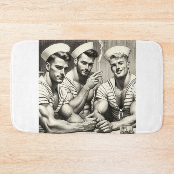 Item preview, 1940s Vintage Sailors "Shoreleave" San Francisco Tom of Finland Tribute Gay Pride Graphic Design designed and sold by ItsAKinkThing.