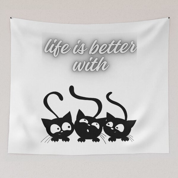 Item preview, Life Is Better With Cats. designed and sold by Dinasshop.