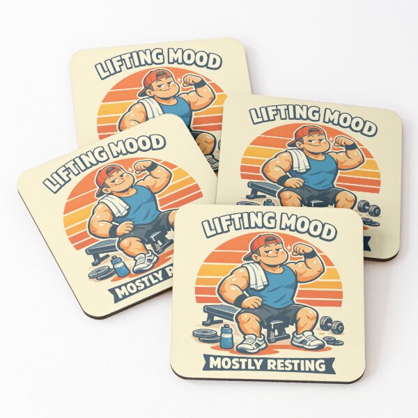 Item preview, Lifting Mood Mostly Resting Gym Humor Retro designed and sold by entinta2.