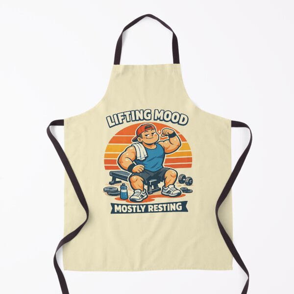 Item preview, Lifting Mood Mostly Resting Gym Humor Retro designed and sold by entinta2.
