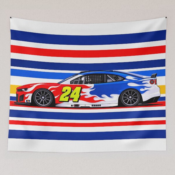 Item preview, 2026 William Byron #24 Flames Side Profile designed and sold by PitWallArt.