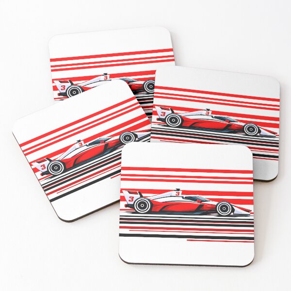 Item preview, Scott McLaughlin No. 3 Red & White Car Side Profile designed and sold by PitWallArt.
