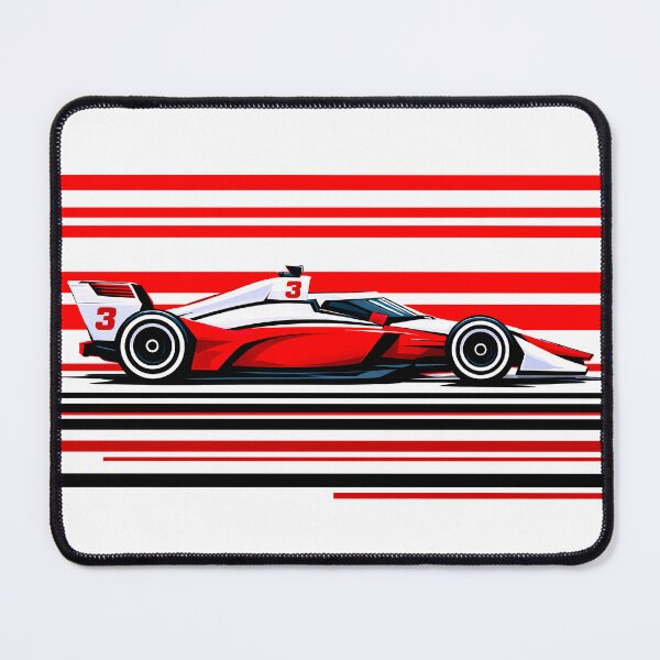 Item preview, Scott McLaughlin No. 3 Red & White Car Side Profile designed and sold by PitWallArt.