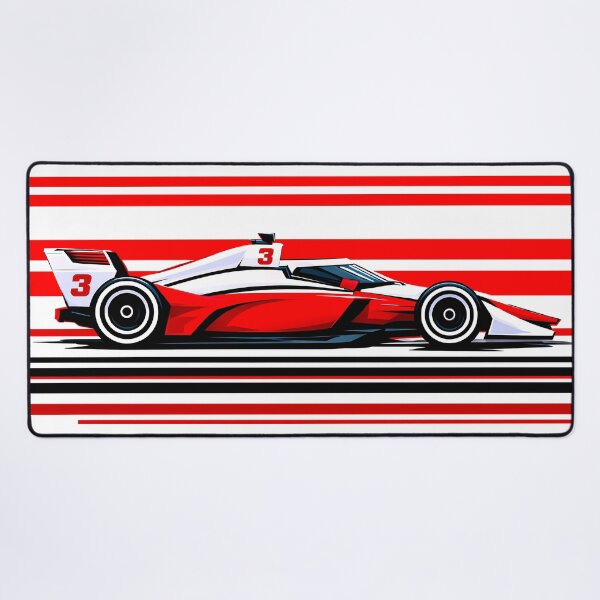 Item preview, Scott McLaughlin No. 3 Red & White Car Side Profile designed and sold by PitWallArt.