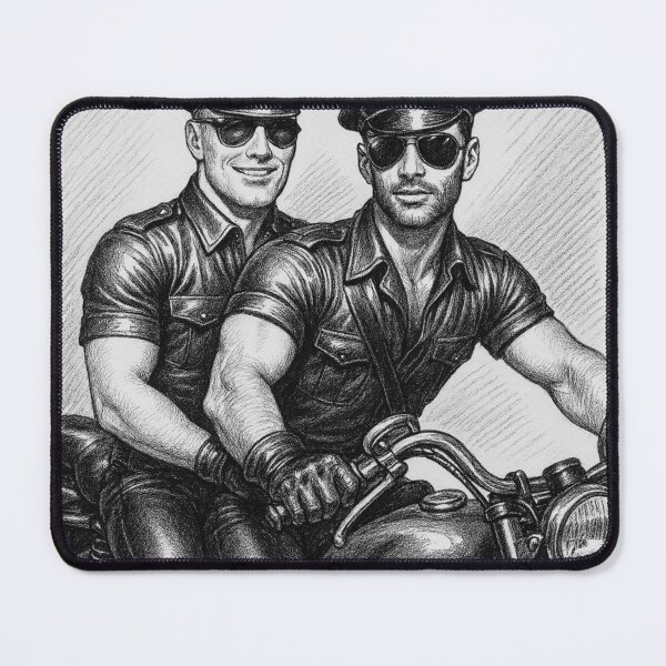 Item preview, Vintage Cool Guys Gay Leather Bikers Ride Harder Tom of Finland Tribute Berlin German Pride Defiant Currency Tom of Finland Tribute Gay Pride Graphic Design designed and sold by ItsAKinkThing.