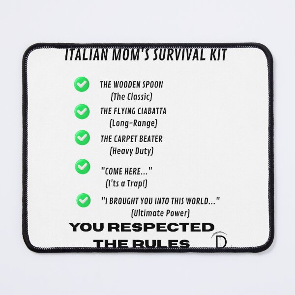 Item preview, Funny Italian Mom Retro Discipline Kit - Surviving Childhood Shirt designed and sold by TheItaliandilemma.