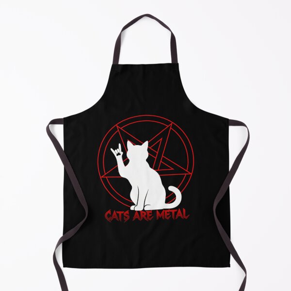 Item preview, Occult White Cat Pentagram, Hail Meowtin - Heavy Metal Cat Silhouette, Cats Are Metal designed and sold by CrisMor-Art.