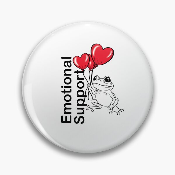 Item preview, Emotional support frog with heart balloons designed and sold by Maryart8.