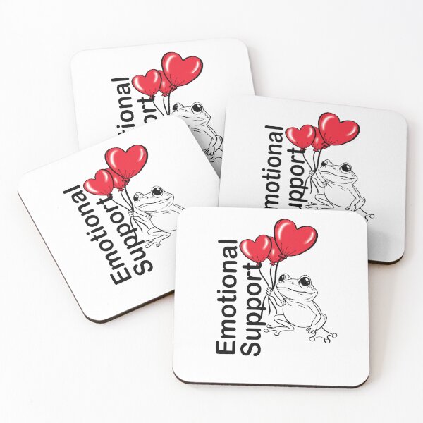 Item preview, Emotional support frog with heart balloons designed and sold by Maryart8.