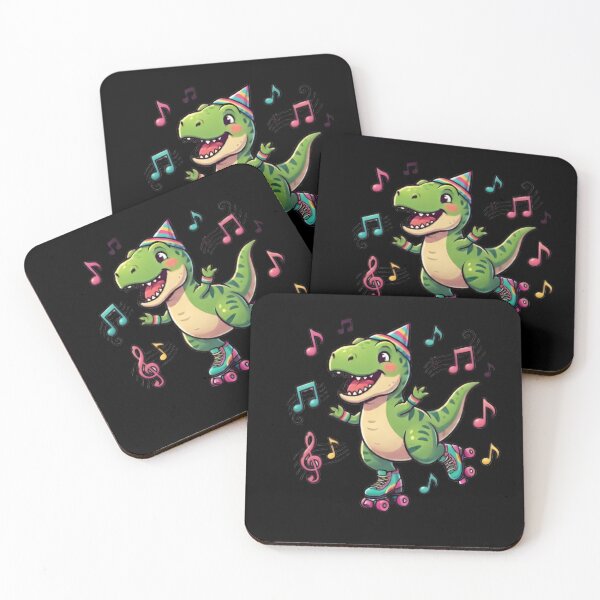 Item preview, Retro Roller Skating Disco T-Rex Dinosaur Party designed and sold by WalterAdd.