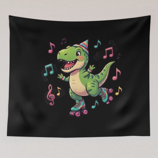 Item preview, Retro Roller Skating Disco T-Rex Dinosaur Party designed and sold by WalterAdd.