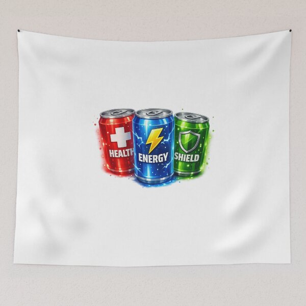 Item preview, Gamer Power – Life, Energy, and Shield Cans designed and sold by NextNoob485.