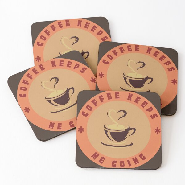 Item preview, Coffee Keeps Me Going Funny Coffee Lover Vintage Coffee Badge Design designed and sold by Negisandeep studio.