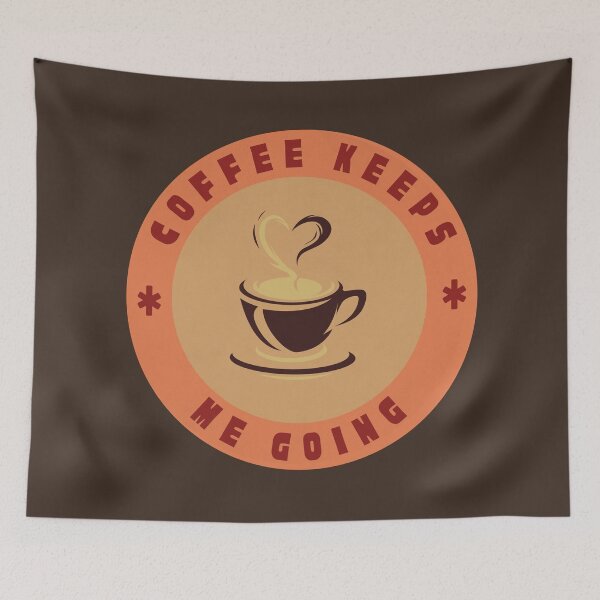 Item preview, Coffee Keeps Me Going Funny Coffee Lover Vintage Coffee Badge Design designed and sold by Negisandeep studio.