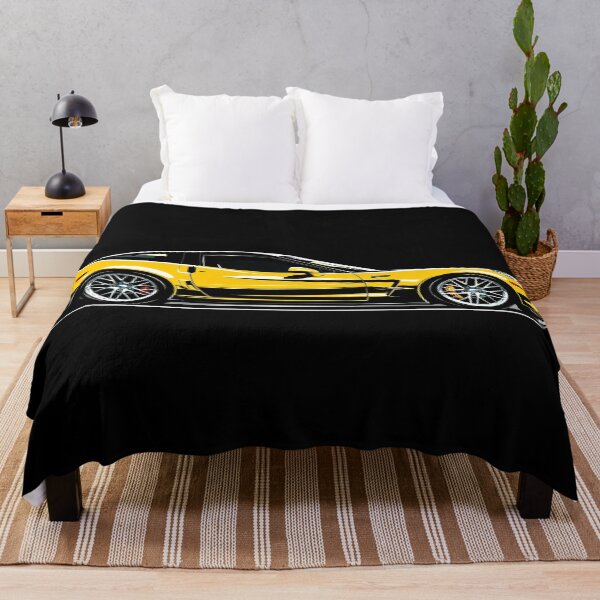 Item preview, Chevrolet Corvette ZR1 C6 – Yellow Modern Muscle Car Side Profile Illustration designed and sold by Stinky Lincy's Apparel Company.