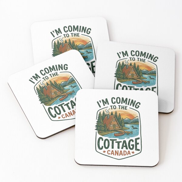 Item preview, Vintage Canada Cottage Life - Retro A-Frame Cabin & Lake Nature Scene designed and sold by Wear Sculpt.