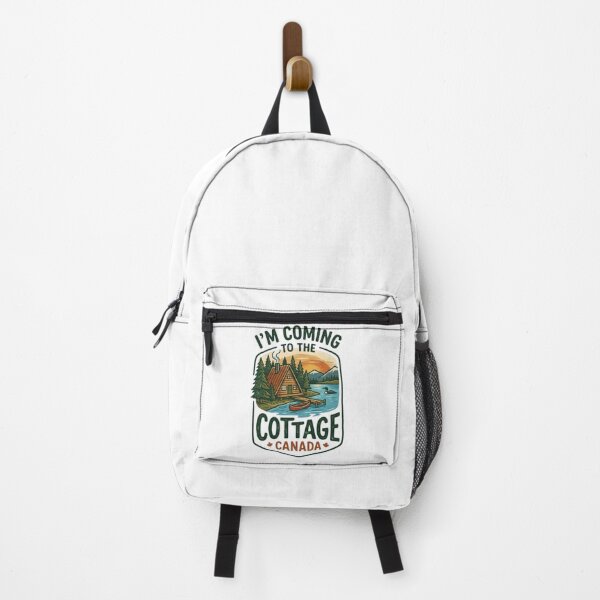 Item preview, Vintage Canada Cottage Life - Retro A-Frame Cabin & Lake Nature Scene designed and sold by Wear Sculpt.