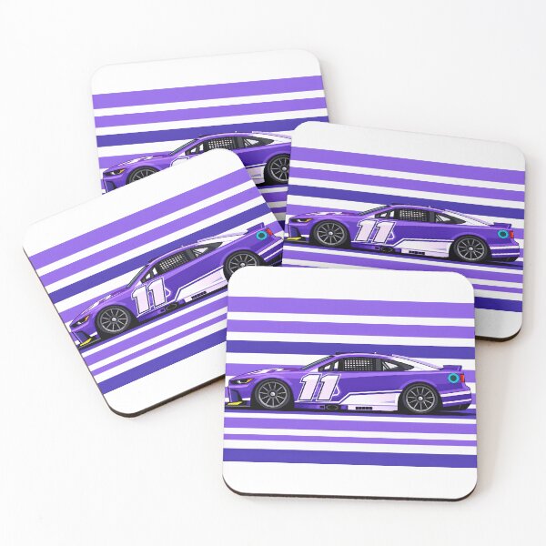 Item preview, 2026 Denny Hamlin Purple No. 11 Car Side Profile designed and sold by PitWallArt.