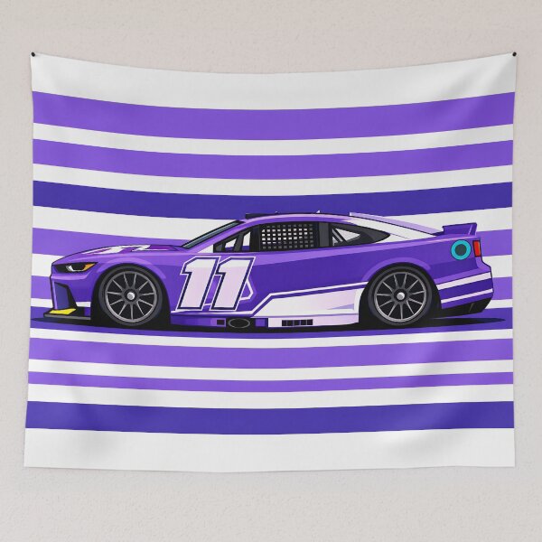 Item preview, 2026 Denny Hamlin Purple No. 11 Car Side Profile designed and sold by PitWallArt.