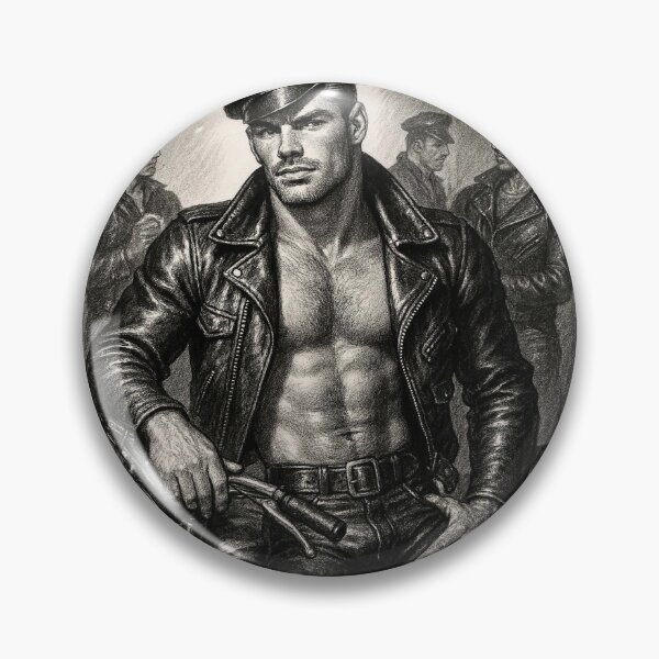 Item preview, Vintage Biker Stop Leather Bikers Tom of Finland Tribute Berlin German Pride Defiant Currency Tom of Finland Tribute Gay Pride Graphic Design designed and sold by ItsAKinkThing.
