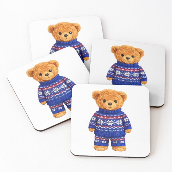 Item preview, Cute Nordic Pullover Teddy Bear - Traditional Norwegian Pattern Graphic designed and sold by CuteBear87.