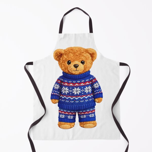 Item preview, Cute Nordic Pullover Teddy Bear - Traditional Norwegian Pattern Graphic designed and sold by CuteBear87.