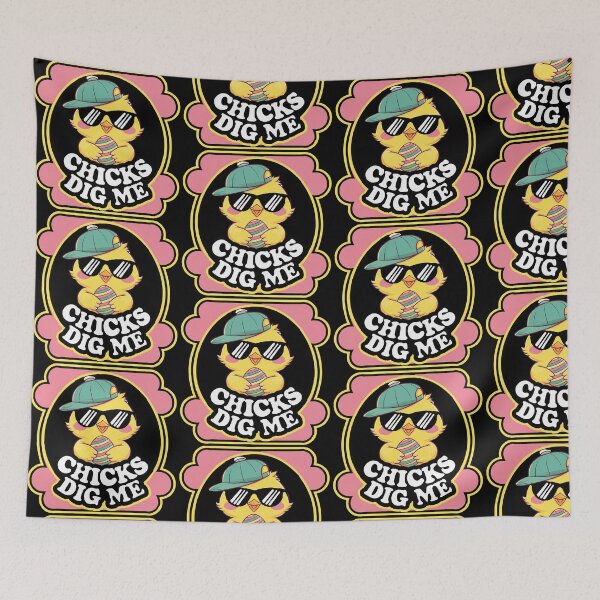 Item preview, FUNNY hip hop easter CHICKS DIG ME designed and sold by Uglyandcute.