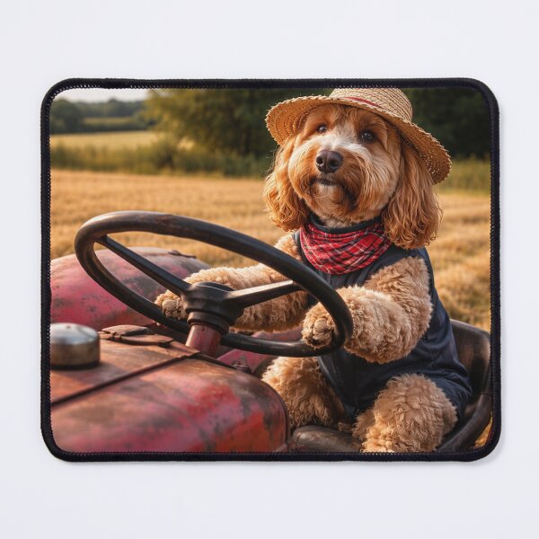 Item preview, Cockapoo Farmer on a Tractor designed and sold by Paul Thompson Photography.