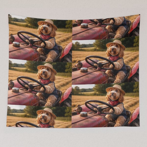 Item preview, Cockapoo Farmer on a Tractor designed and sold by Paul Thompson Photography.