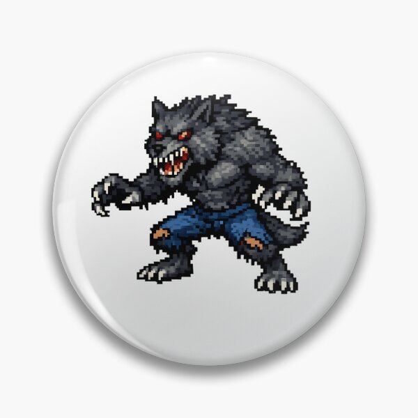 Item preview, Angry Pixelated Werewolf – Retro Art designed and sold by NextNoob485.