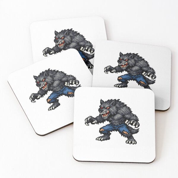 Item preview, Hombre Lobo Pixelado Furioso – Arte Retro designed and sold by NextNoob485.