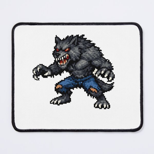 Item preview, Angry Pixelated Werewolf – Retro Art designed and sold by NextNoob485.